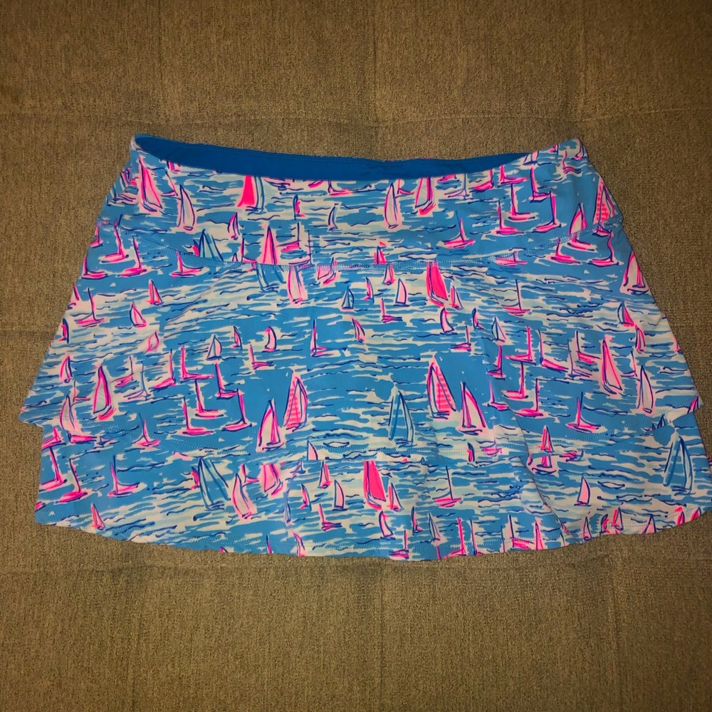 Lilly Pulitzer LUXLETIC skort Boatylicious. EUC